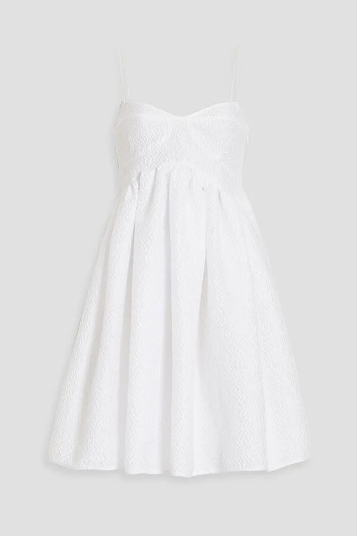Hooda gathered seersucker mini dress
