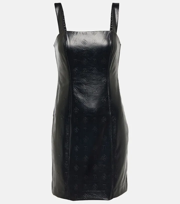 Herlina faux leather minidress