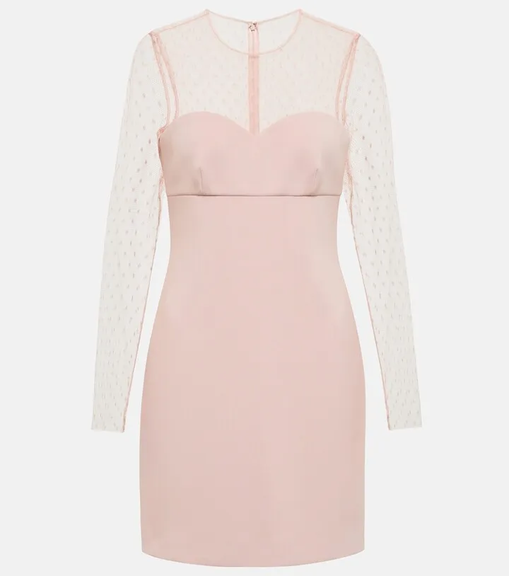 Cady with point d'esprit tulle minidress