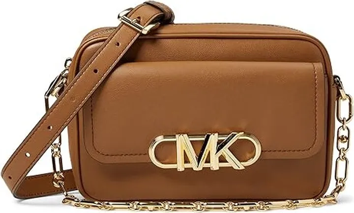 MICHAEL Michael Kors Parker Medium Chain Swag Camera Crossbody (Luggage) Cross Body Handbags