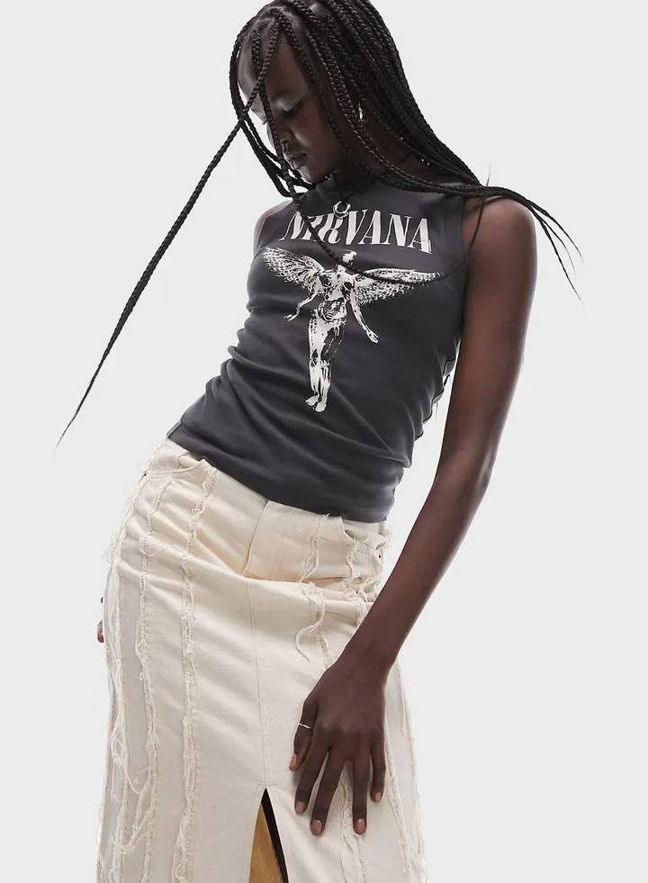 Graphic Knitted Tank Top
