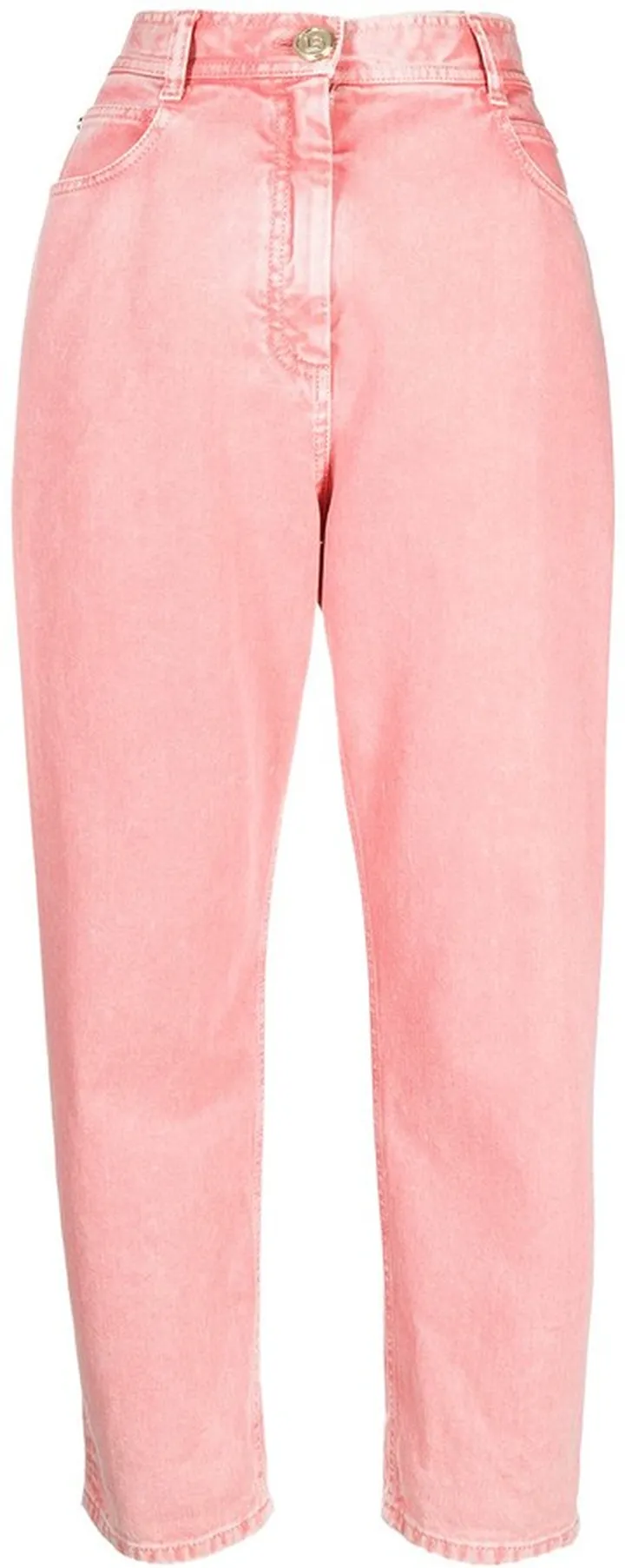 Acid-Wash Boyfriend-Fit Jeans