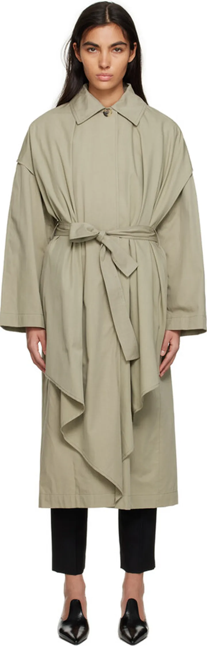 Totême Beige Layered Trench Coat