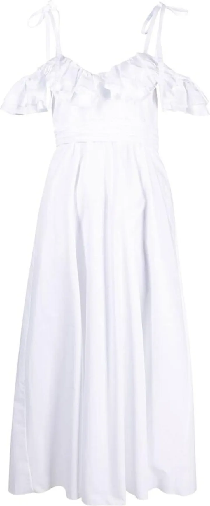 Off-Shoulder Ruffled Mididress