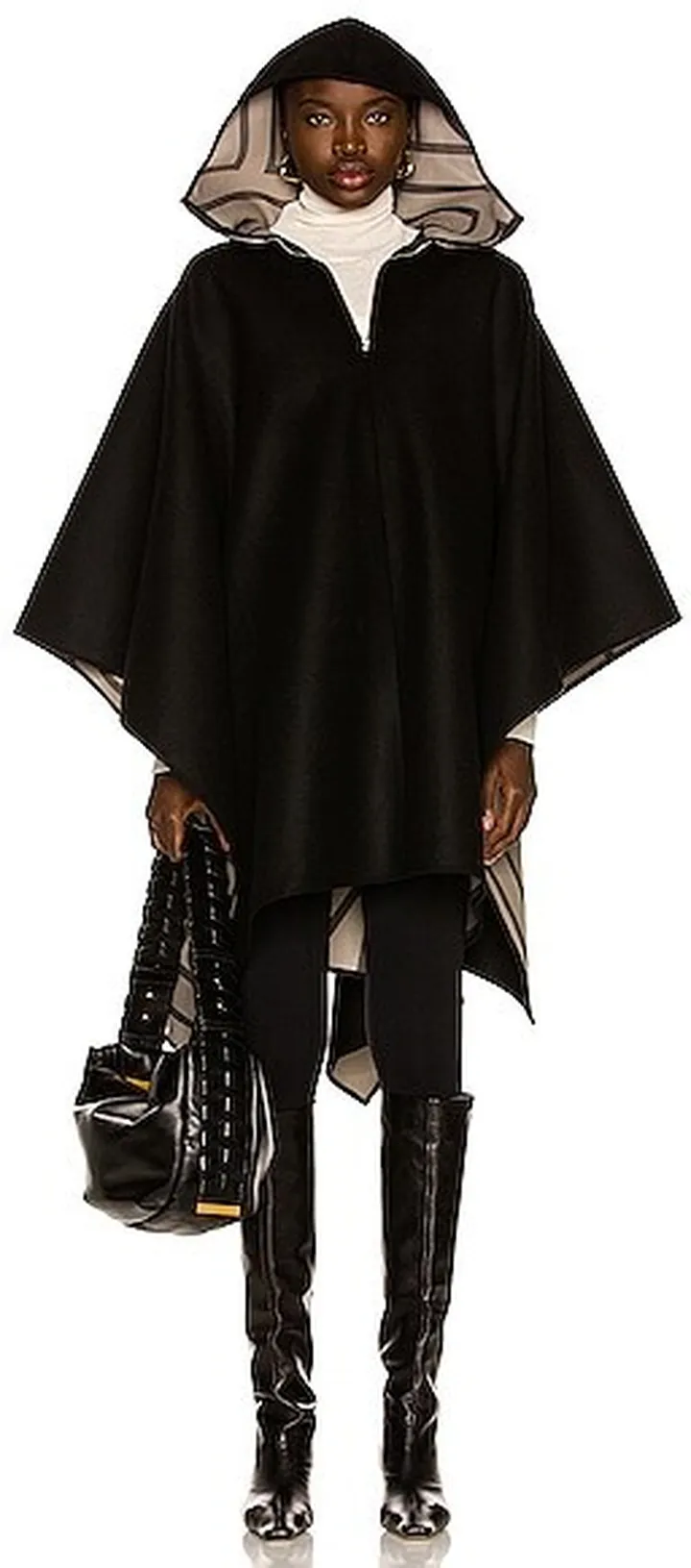 Toteme Monogram Poncho in Black