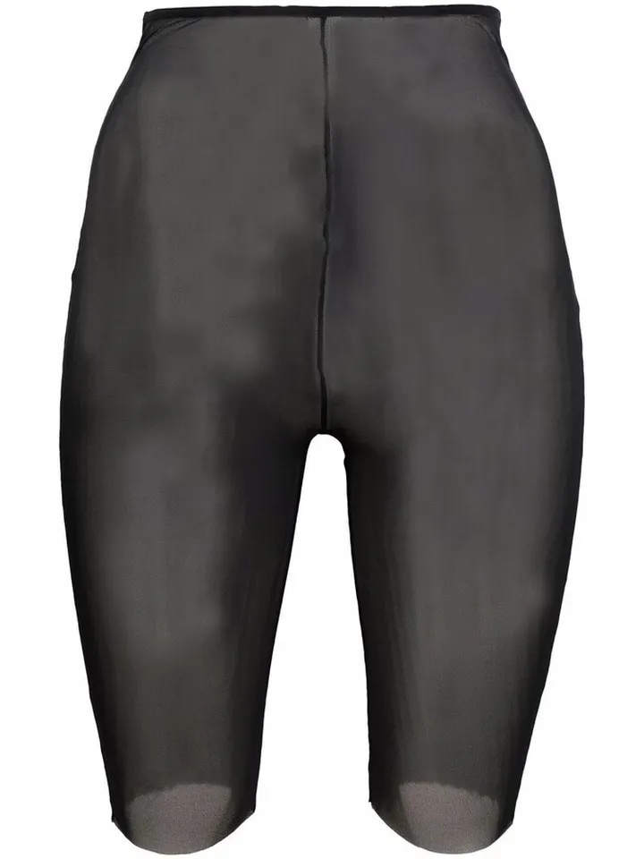 x Lia Aram sheer knee-length shorts