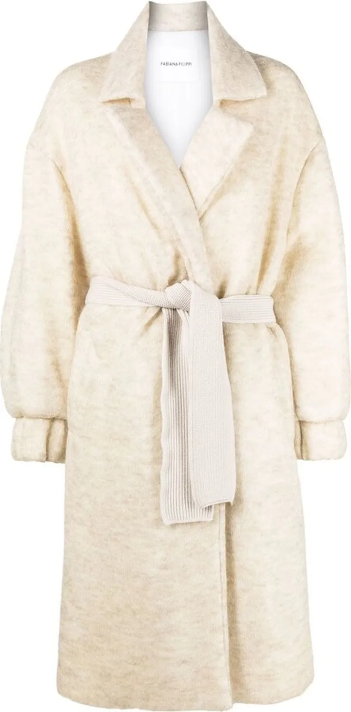 Belted Down-Filled Trench Coat