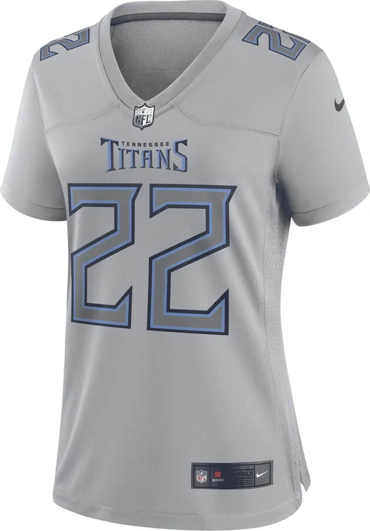 Nike Women's NFL Tennessee Titans Atmosphere (Derrick Henry) Fashion Football Jersey in Grey