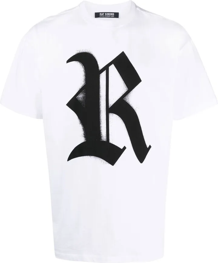 White Graffiti Logo Short Sleeve T-Shirt