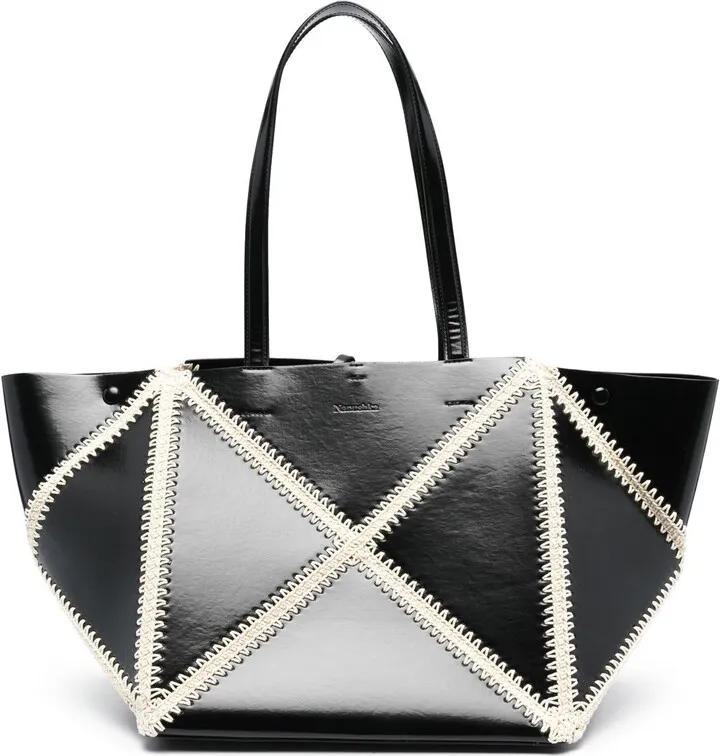 Whipstitch-Trim Detail Tote Bag