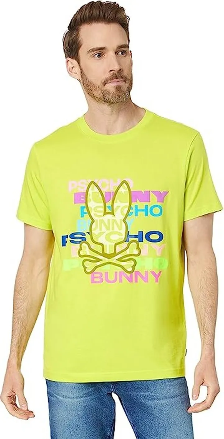 Psycho Bunny Tyrian Graphic Tee (Lime Granita) Men's T Shirt