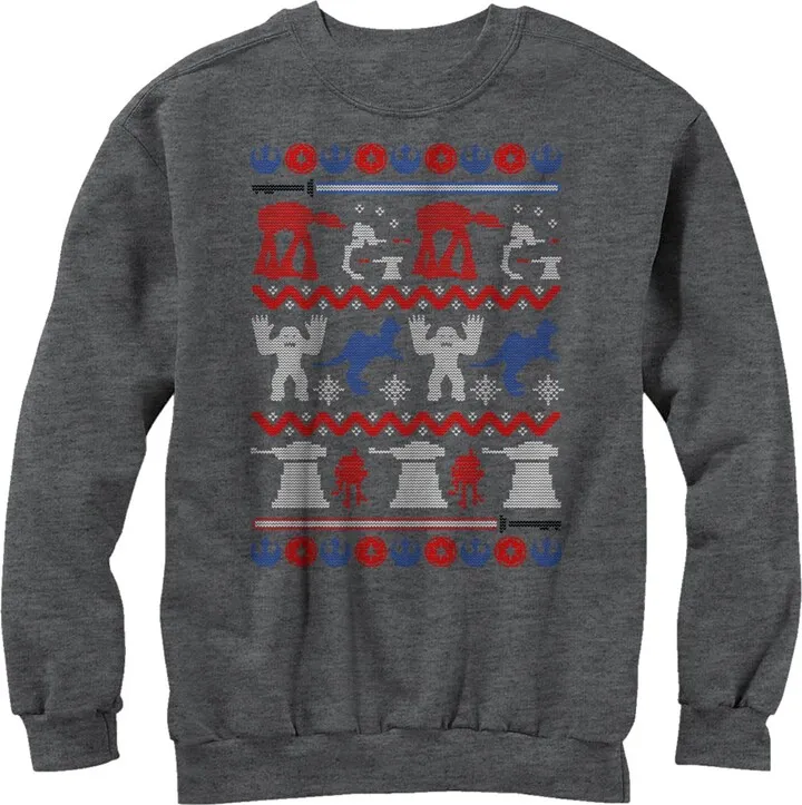 Men's Star Wars Ugly Christmas Hoth Sweatshirt - Charcoal Heather - Small