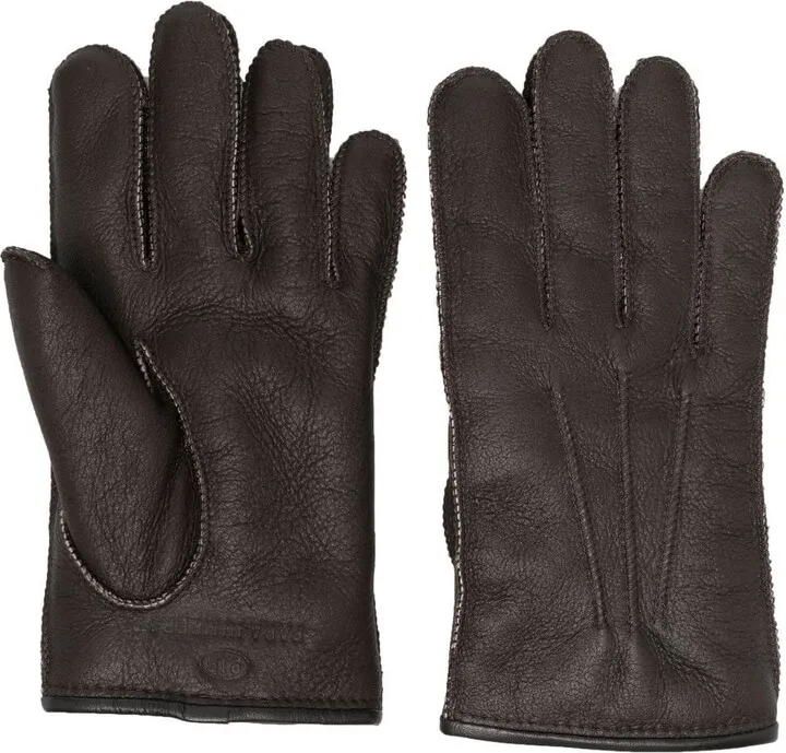 Logo-Debossed Shearling Gloves