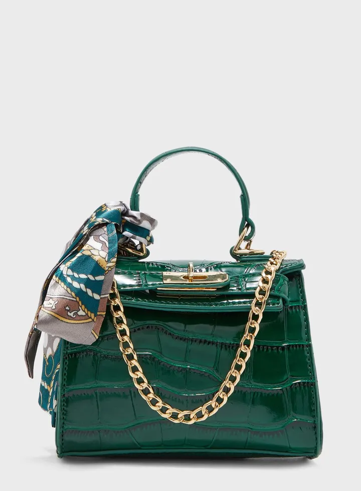 Mini Handbag With Scarf Detail