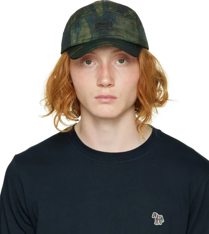 Paul Smith Green Glitch Floral Cap
