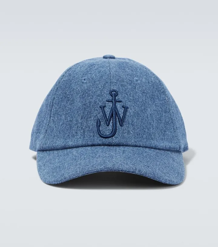 Logo denim baseball cap
