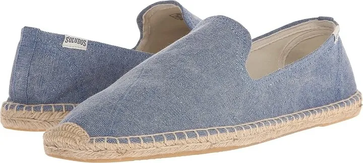 Soludos Smoking Slipper (Washed Canvas Blue) Men's Slippers