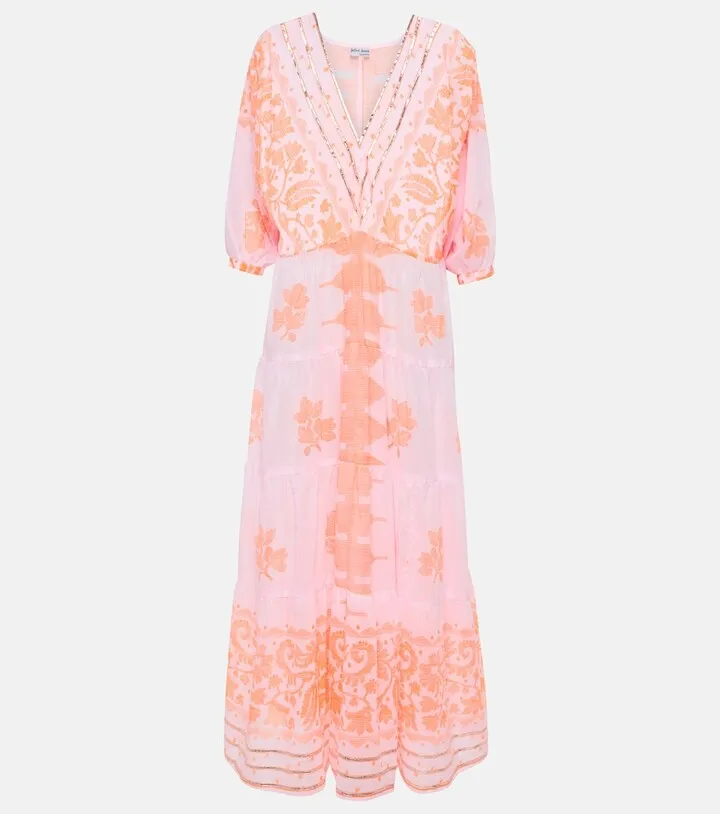 Printed cotton maxi dress