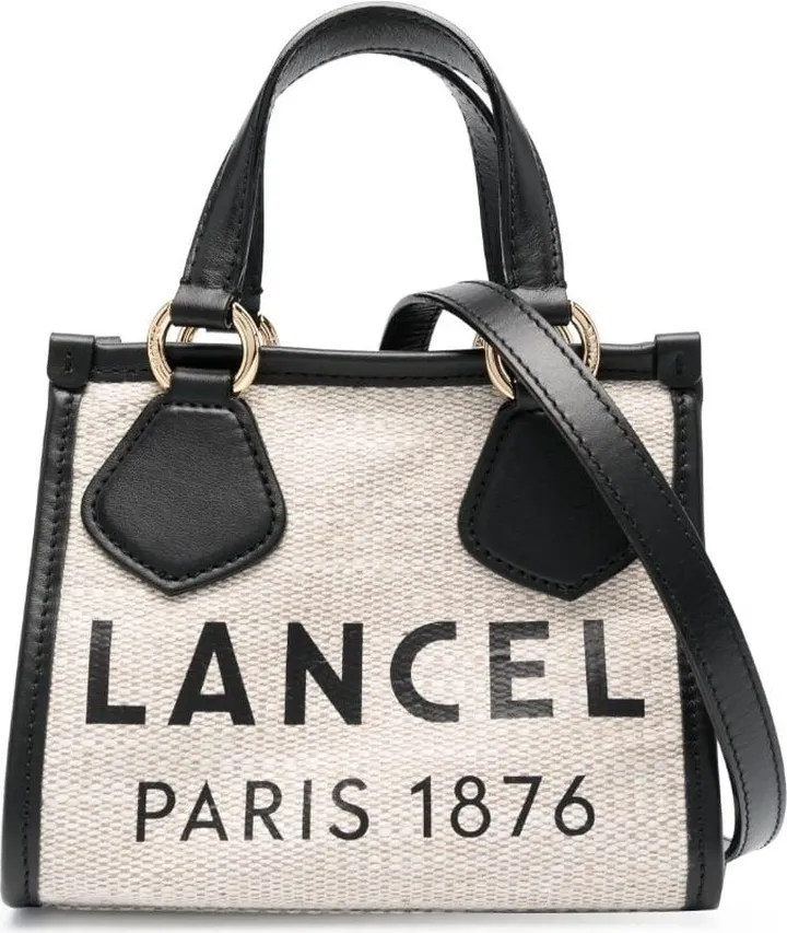 Logo-Print Leather Tote Bag