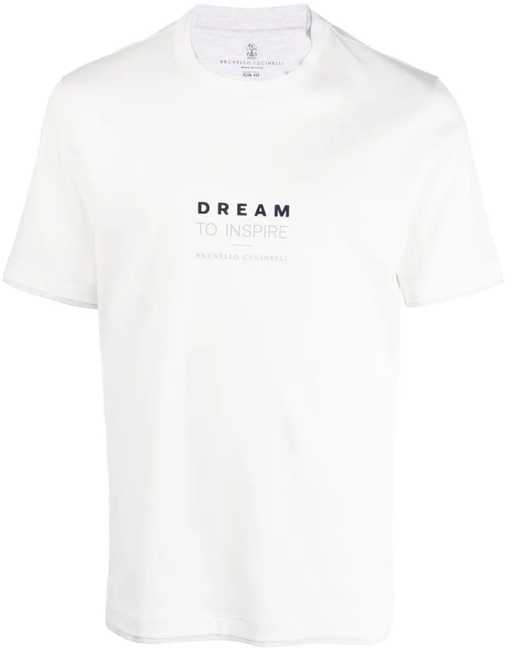 slogan-print crew neck T-shirt