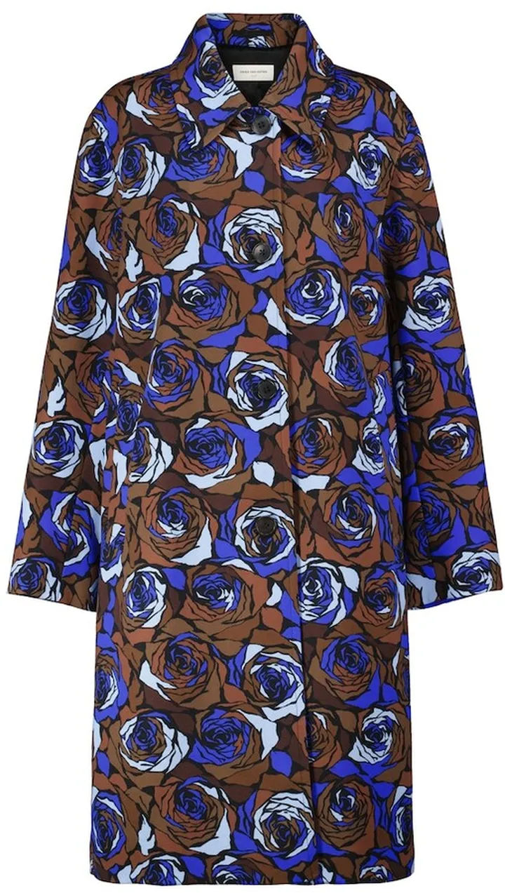 Nylon printed jersey coat