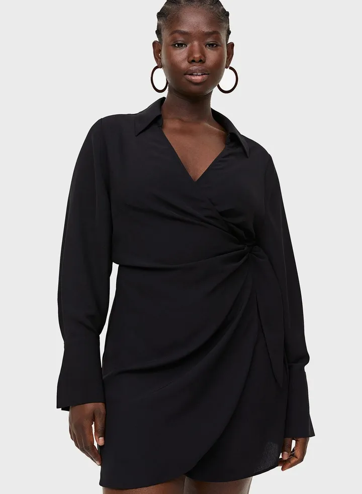 Tie Detail Wrap Dress