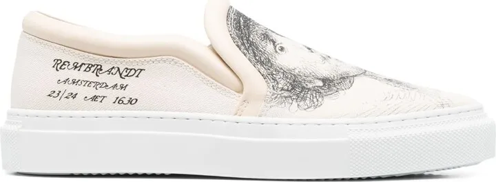 Sketch-Print Sneakers