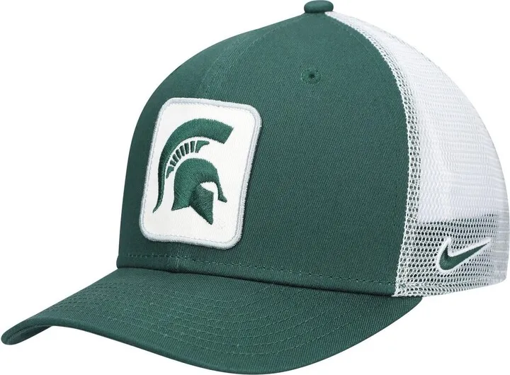 Men's Nike Green and White Michigan State Spartans Classic99 Trucker Snapback Hat