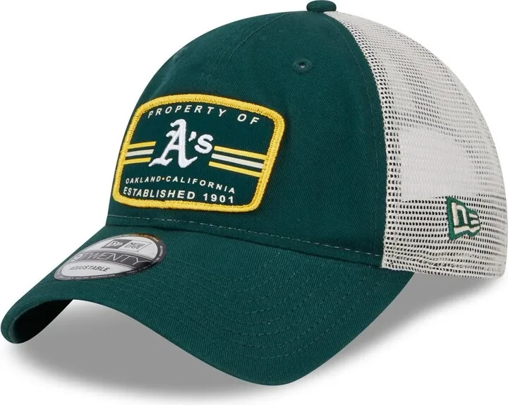 Men's New Era Green Oakland Athletics Property Trucker 9TWENTY Snapback Hat