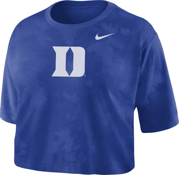 Nike Women's College (Duke) Cropped T-Shirt in Blue