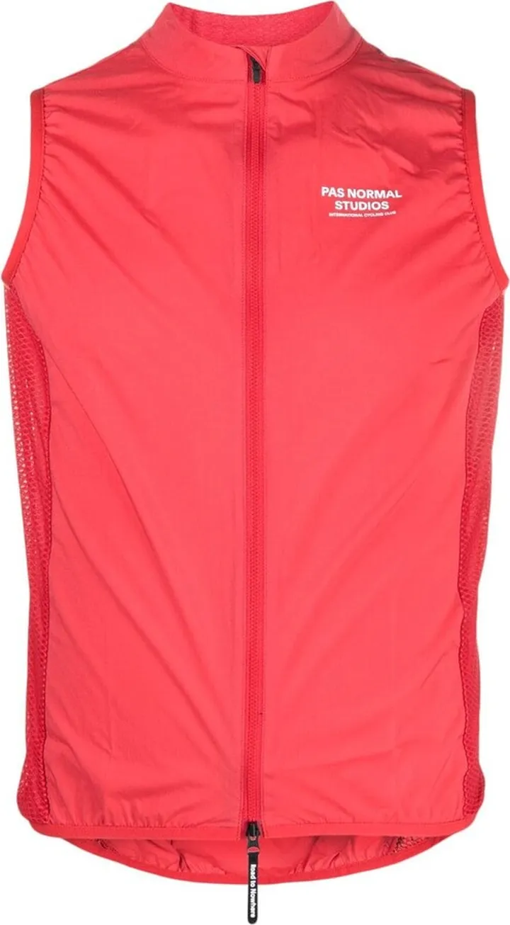 Logo-Print Zipped Gilet