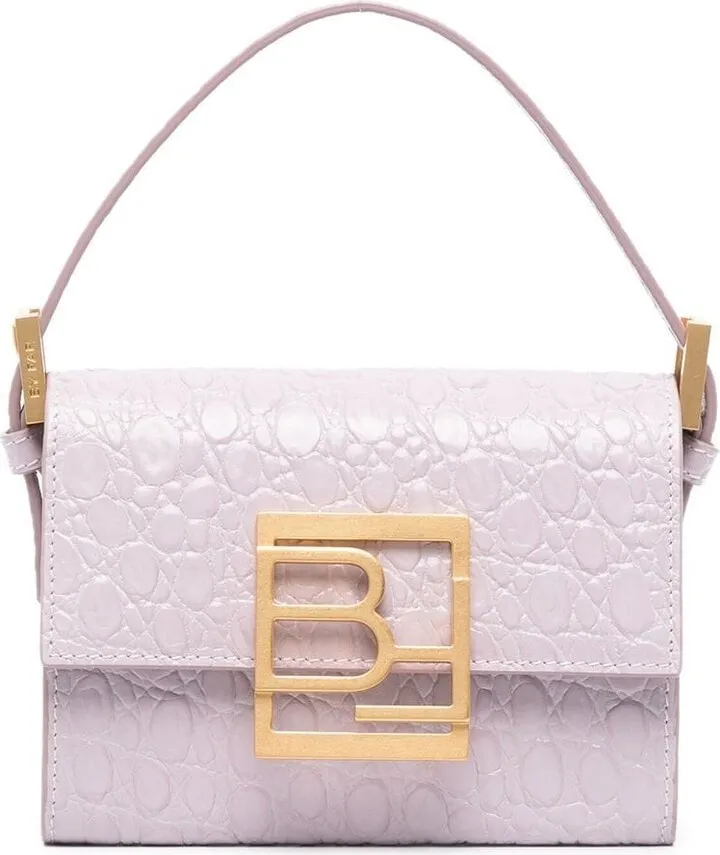 Fran crocodile-embossed leather shoulder bag