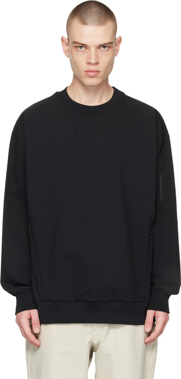 Descente ALLTERRAIN Black Crewneck Long Sleeve T-Shirt