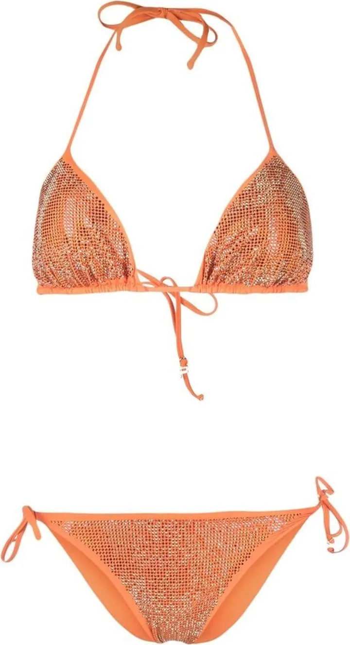 Crystal-Embellished Bikini Set