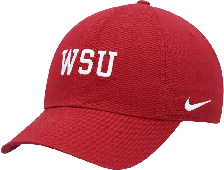 Men's Nike Crimson Washington State Cougars Heritage86 Logo Adjustable Hat