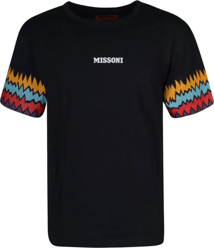 Missoni Zigzag-Trim Logo Printed T-Shirt