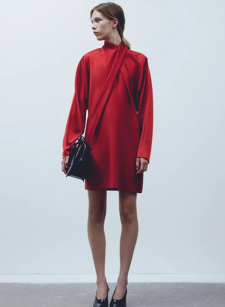 Drapped Knitted Dress