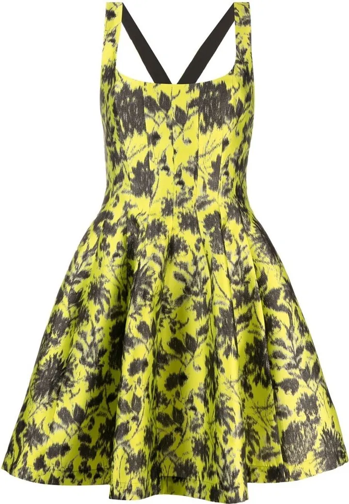 Floral Pattern Mini Dress