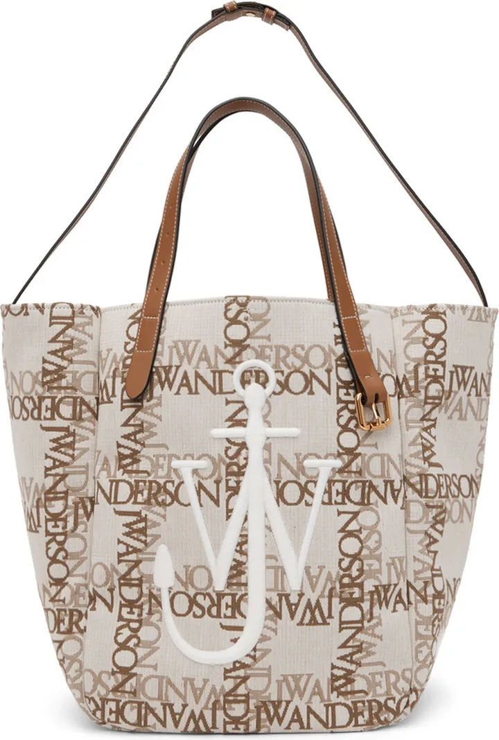 JW Anderson Beige Logo Belt Tote