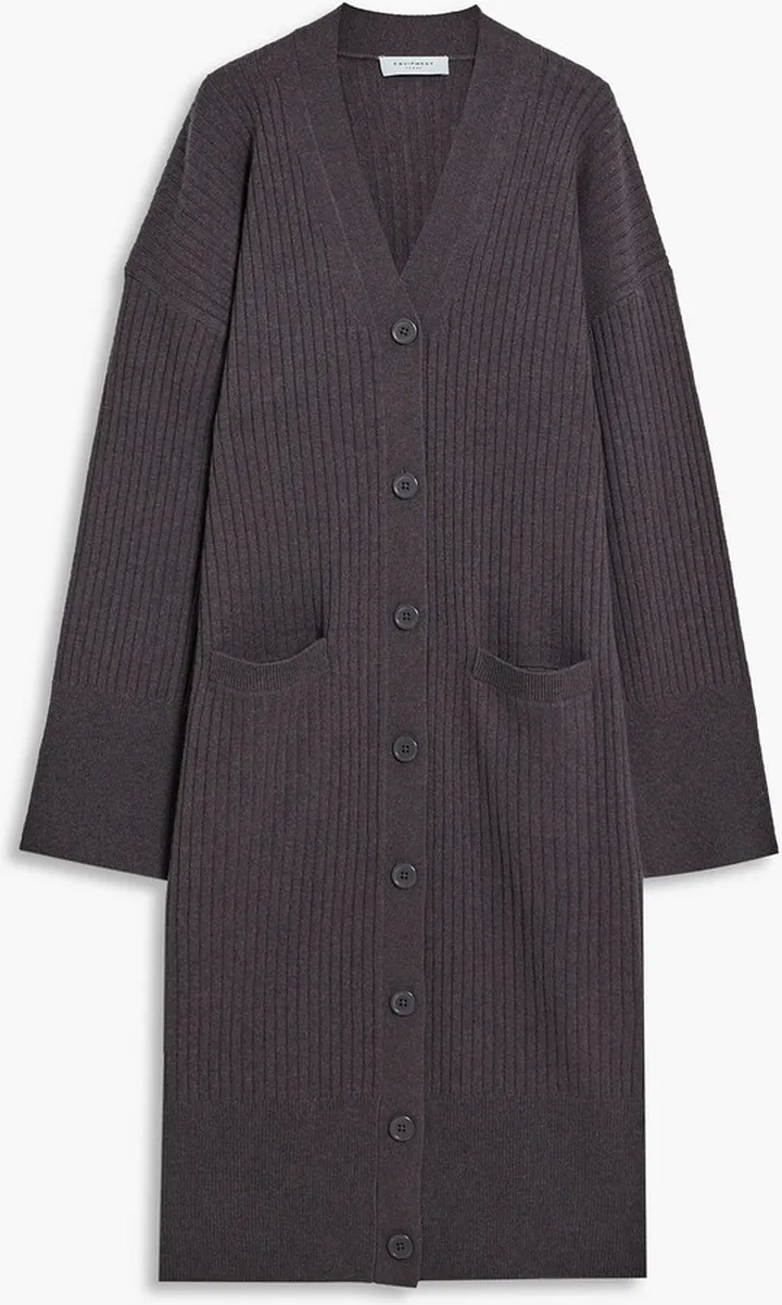 Alair ribbed wool and cashmere-blend cardigan