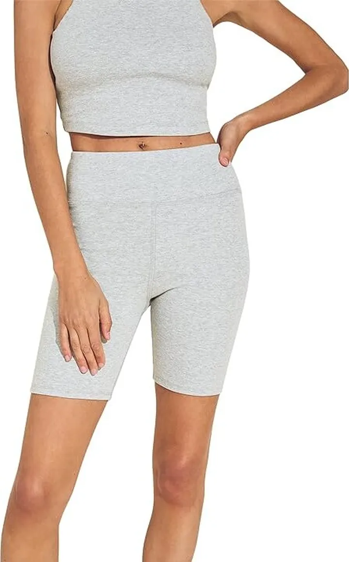 Eberjey Luxe Sweats - The Bike Shorts (Heather Grey) Women's Shorts