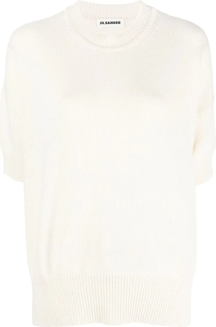 Short-Sleeve Cashmere Top