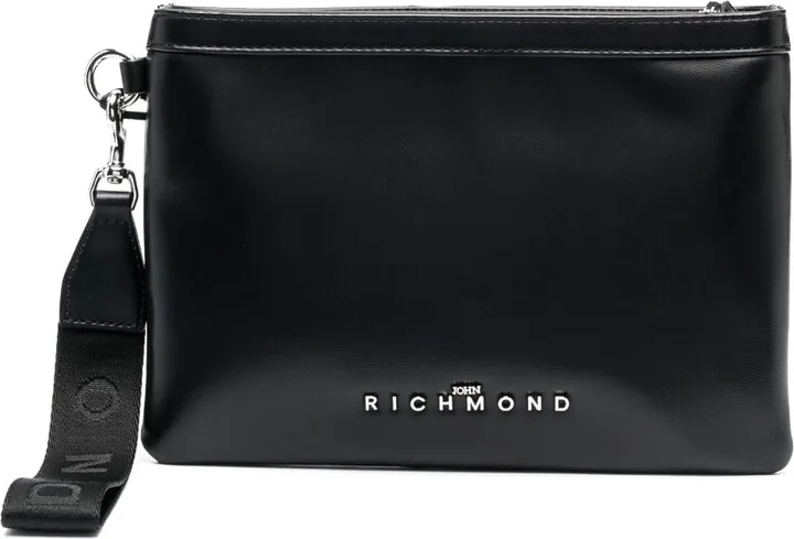 Logo-Plaque Clutch Bag
