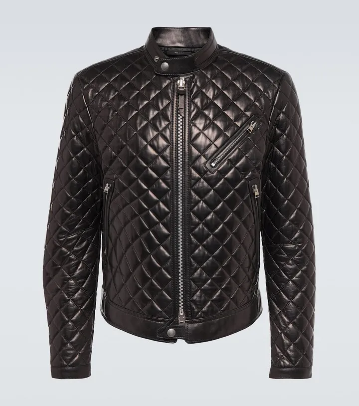 Quilted leather jacket