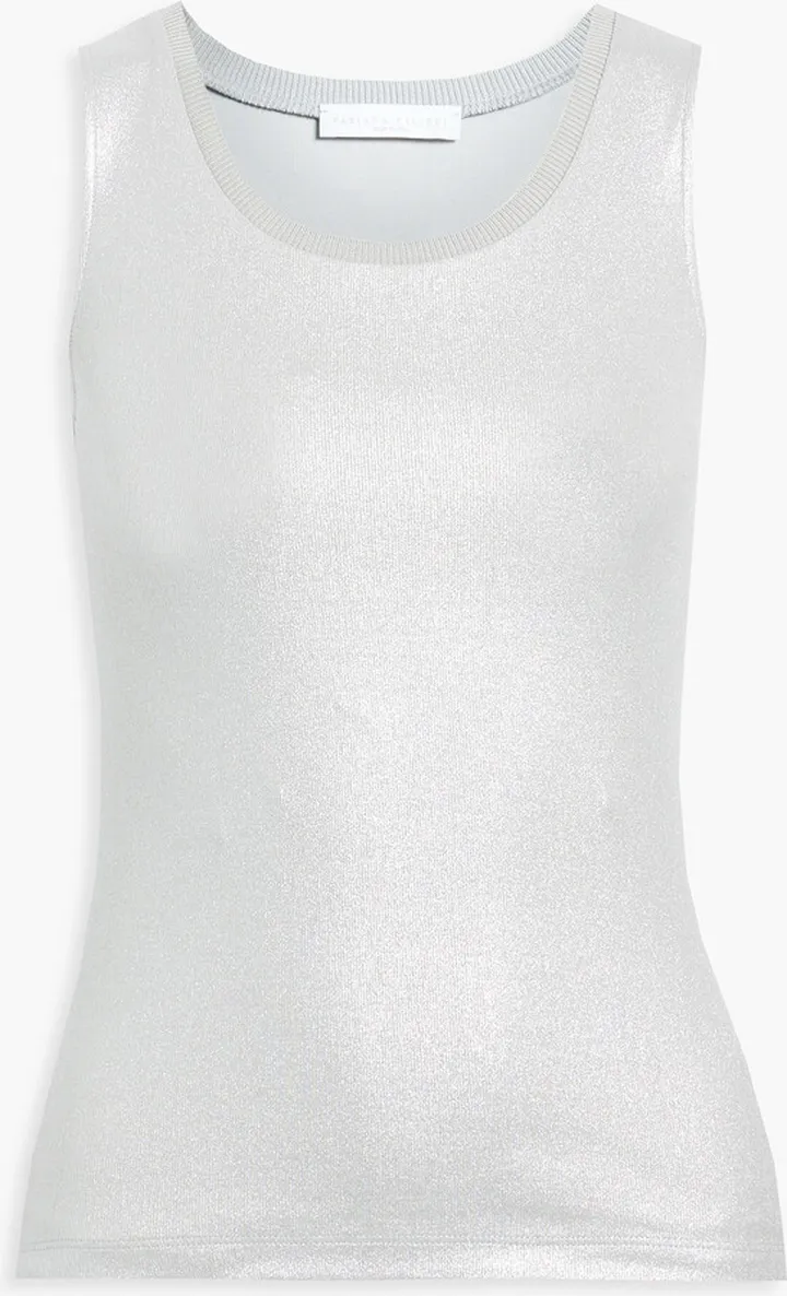 Metallic cotton-blend tank