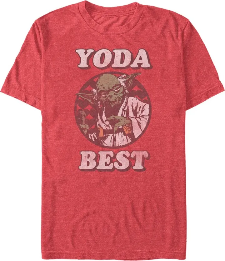 Men's Star Wars Valentine's Day Yoda Best T-Shirt - Red Heather - Medium
