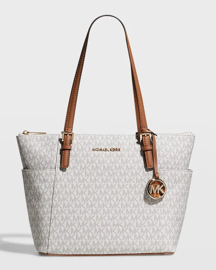 East-West Monogram Zip Tote Bag