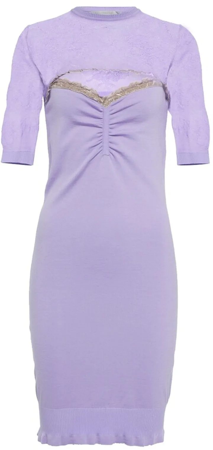 Cutout virgin wool minidress
