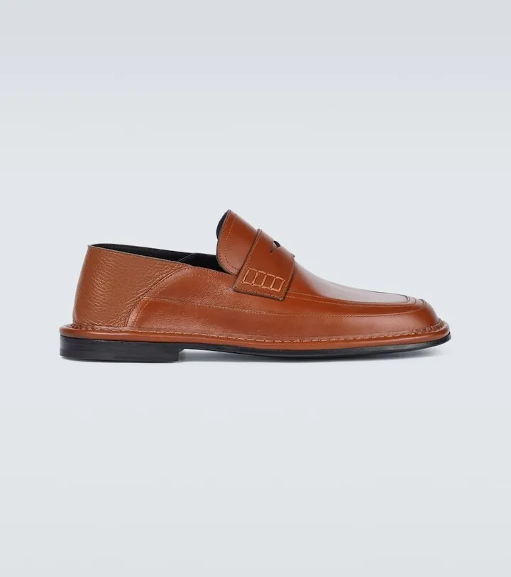 Slip-on leather loafers