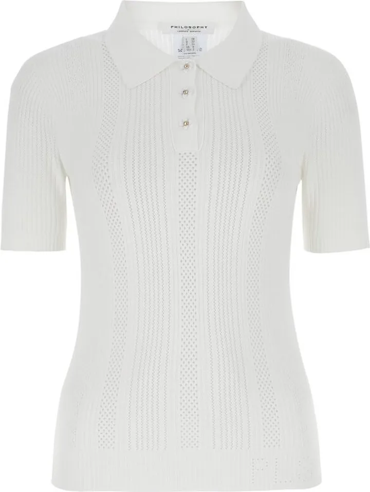 Philosophy Di Lorenzo Serafini Straight Hem Knitted Polo Shirt